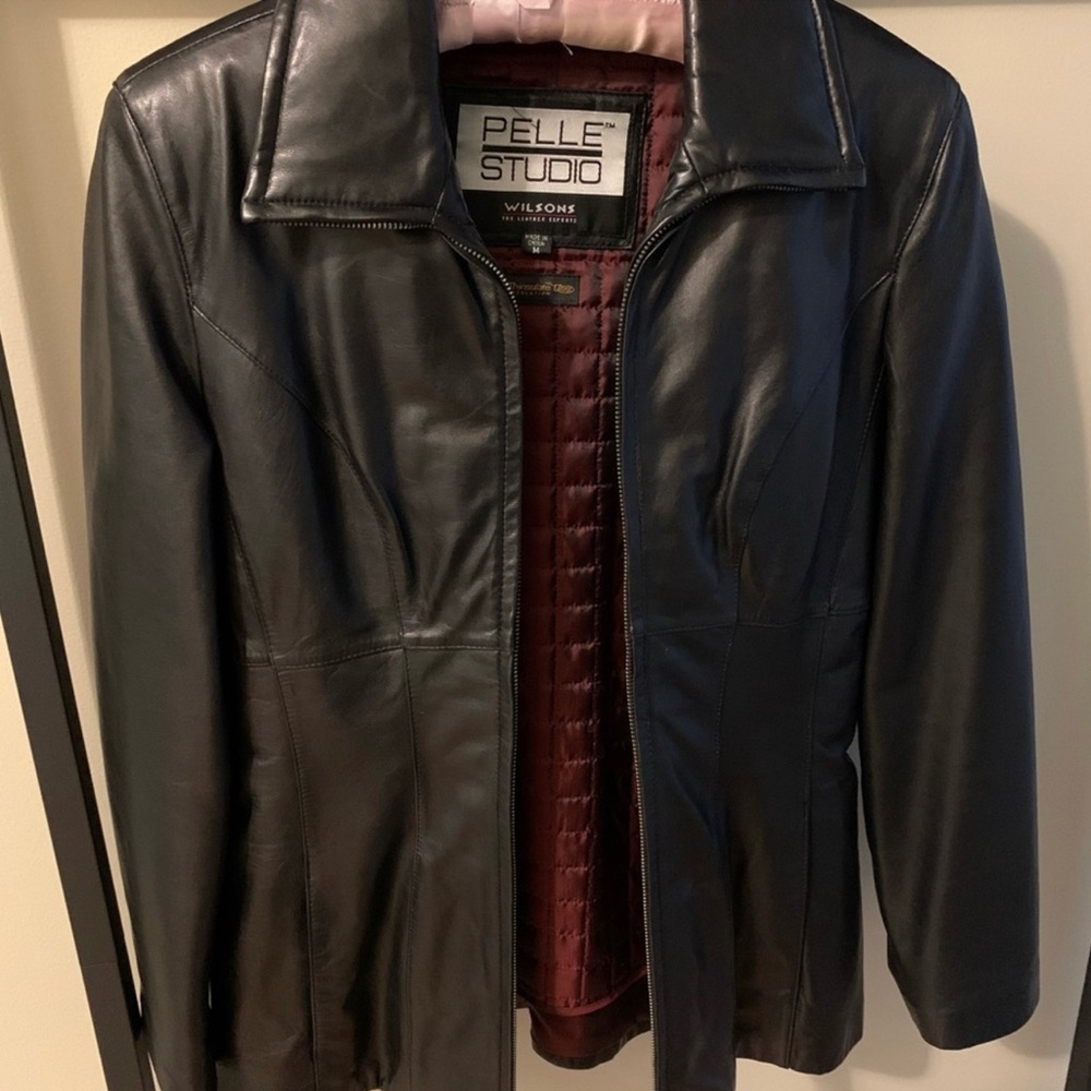 Leather Jacket Pelle Studio Size S EUC - Picture 8 of 8